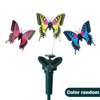 1-3PCS Solar Flying Butterflies Solar Powered Flying Wobble Butterfly Bird Auto Flying Bird Butterfly Waterproof Atmosphere upscaleclicks