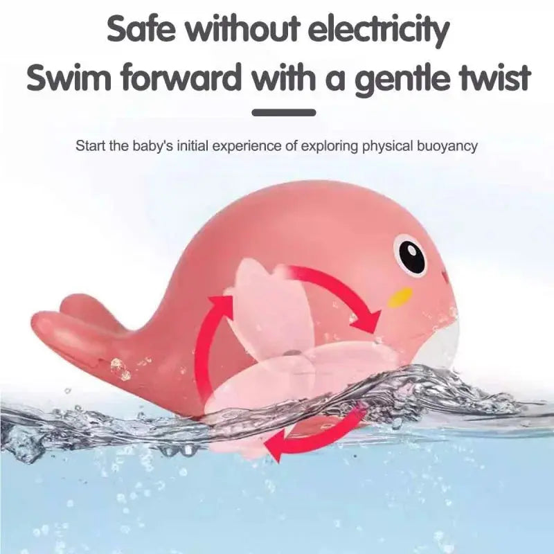 1/3Pcs Baby Bath Toys Pool Beach Classic Chain Clockwork Water Toy Bathing Cute Dolphin For Kids Water Playing Fun Toys Gift upscaleclicks