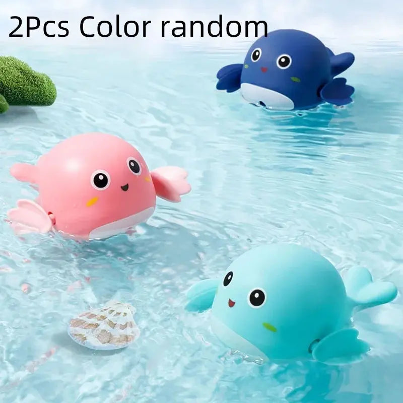 1/3Pcs Baby Bath Toys Pool Beach Classic Chain Clockwork Water Toy Bathing Cute Dolphin For Kids Water Playing Fun Toys Gift upscaleclicks