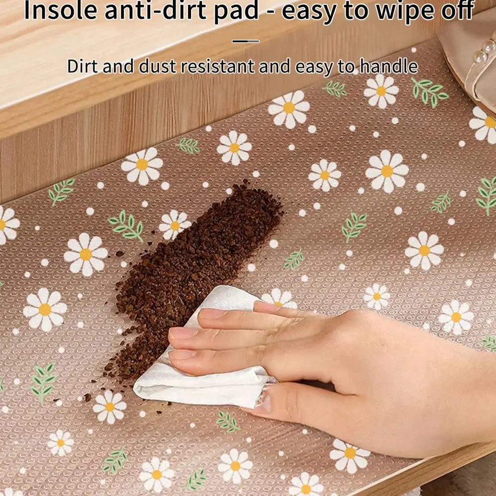 1 Roll of Daisy Eva Shelf Liner for Kitchen Cabinets Lining Lining Non-adhesive Anti-slip Cabinet Lining Waterproof and Oil-proo upscaleclicks