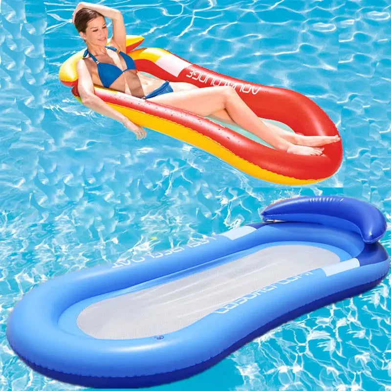 1 pack Pool Floats Raft Extra Covered Pool Floats for Adults, Inflatable Oversized Pool Raft with Headrest Ultra-Comfort Floatin upscaleclicks