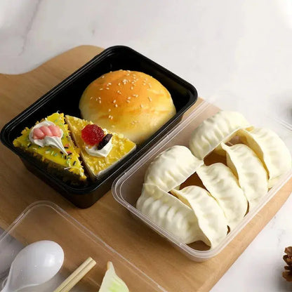 10/20PCS Black Food Box Fruit Salad Food Box Kitchen Meal Prep Takeout Bento Fridge Storage Leakproof Food Containers upscaleclicks