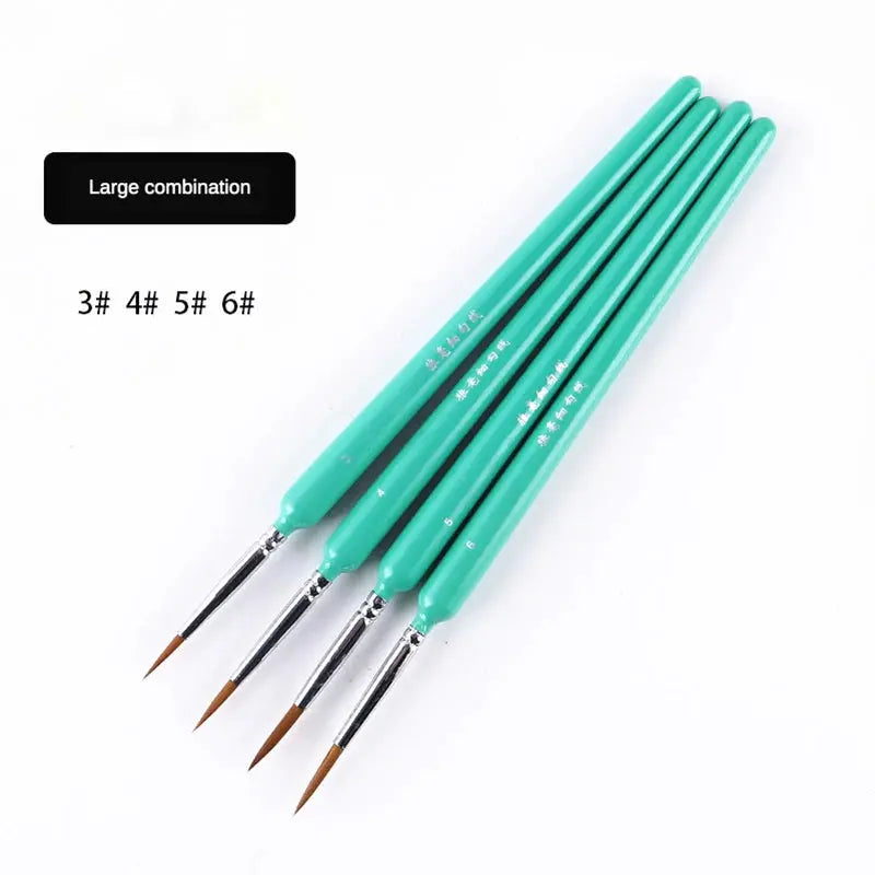 10 pcs Miniature Hook Line Pen art painting brushes weasel hair paint brush gouache watercolor oil paints artists Hand Painted upscaleclicks