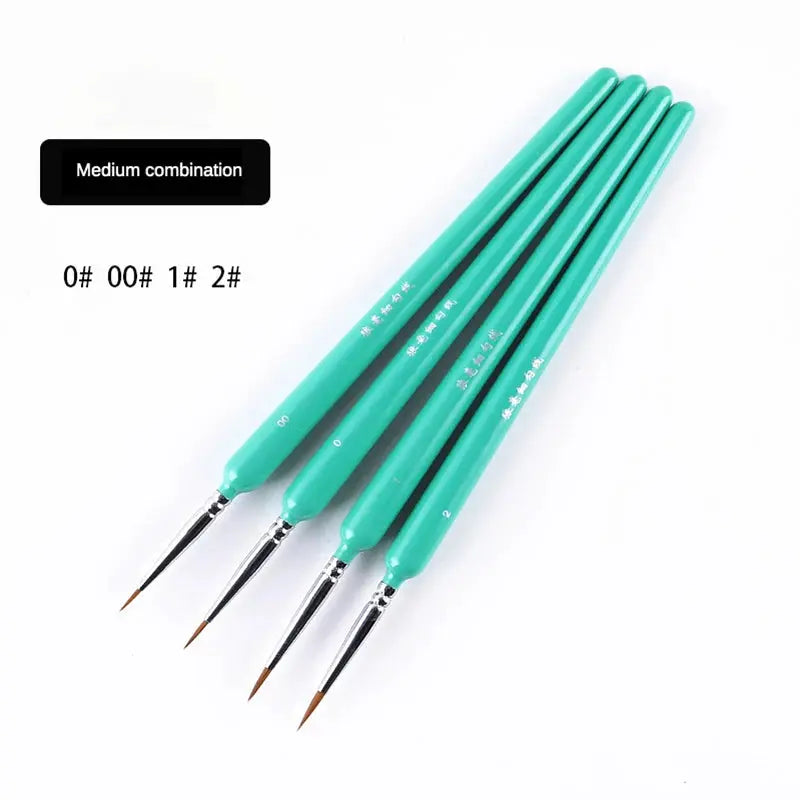 10 pcs Miniature Hook Line Pen art painting brushes weasel hair paint brush gouache watercolor oil paints artists Hand Painted upscaleclicks