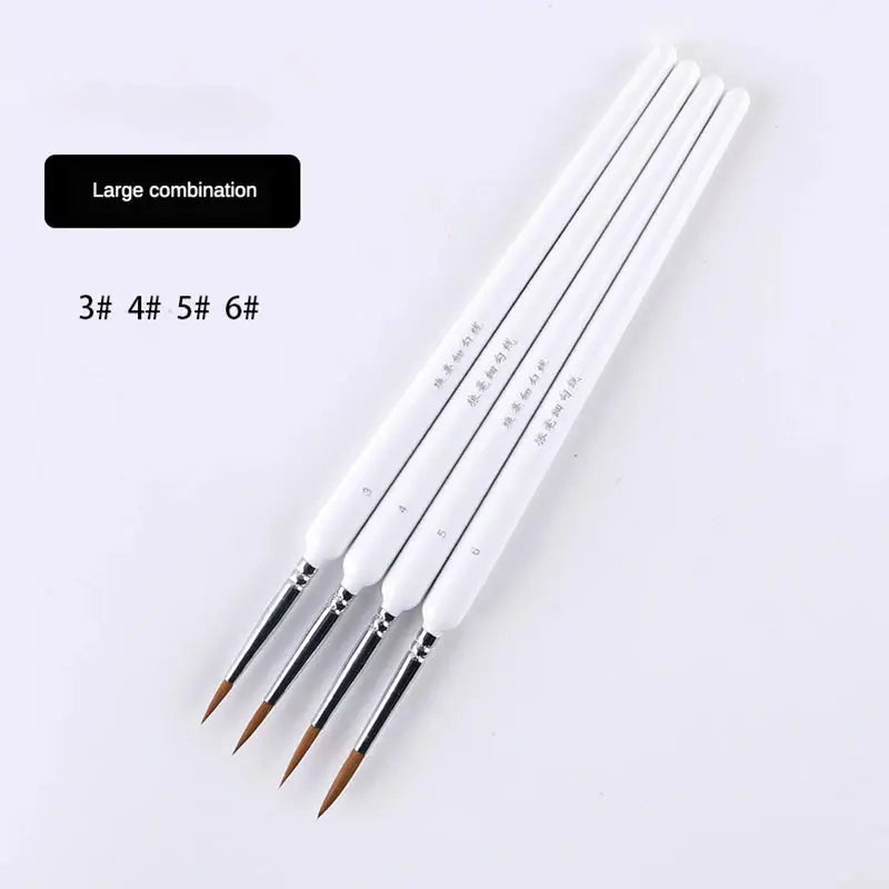 10 pcs Miniature Hook Line Pen art painting brushes weasel hair paint brush gouache watercolor oil paints artists Hand Painted upscaleclicks