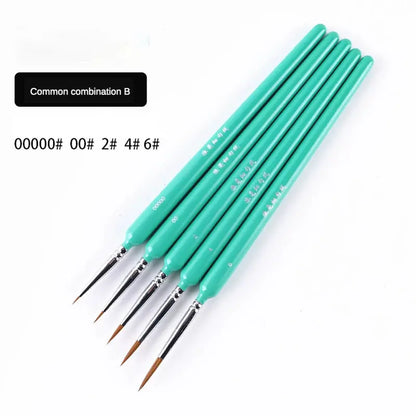 10 pcs Miniature Hook Line Pen art painting brushes weasel hair paint brush gouache watercolor oil paints artists Hand Painted upscaleclicks