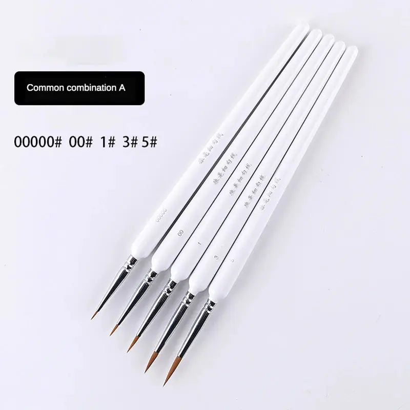 10 pcs Miniature Hook Line Pen art painting brushes weasel hair paint brush gouache watercolor oil paints artists Hand Painted upscaleclicks