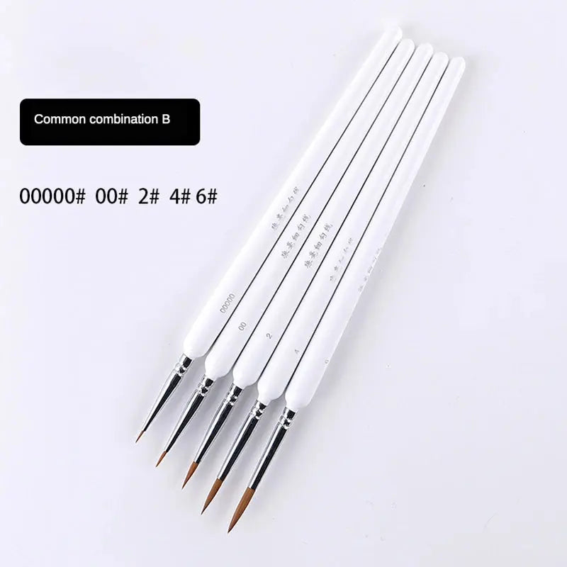 10 pcs Miniature Hook Line Pen art painting brushes weasel hair paint brush gouache watercolor oil paints artists Hand Painted upscaleclicks