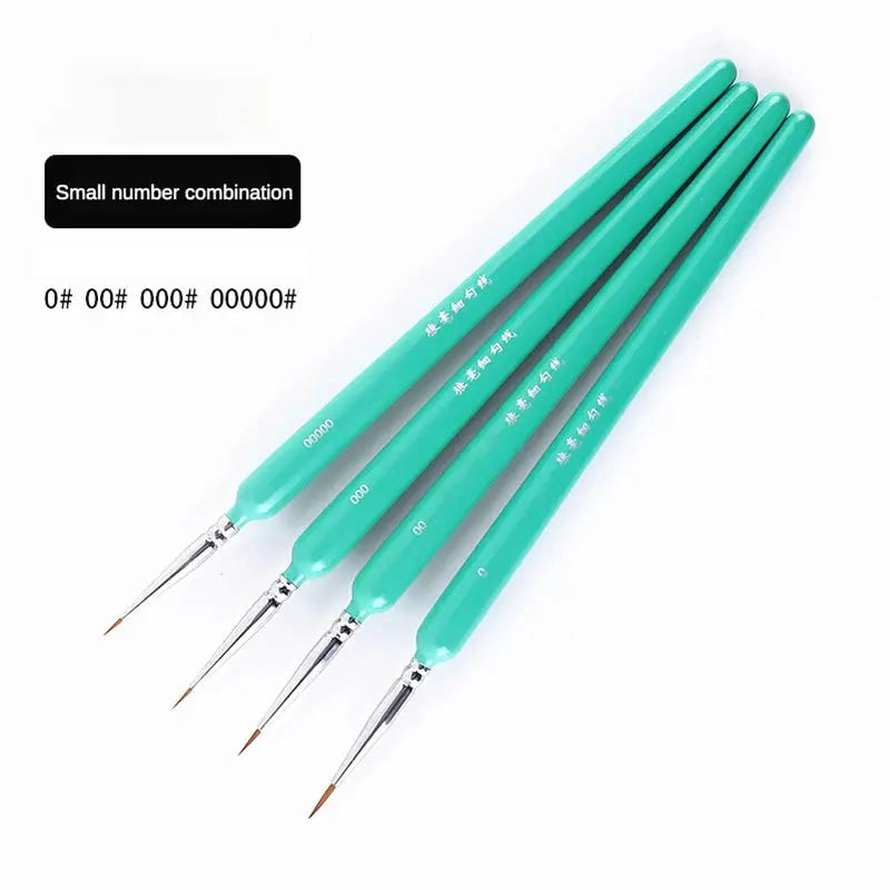 10 pcs Miniature Hook Line Pen art painting brushes weasel hair paint brush gouache watercolor oil paints artists Hand Painted upscaleclicks