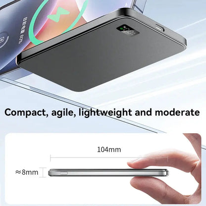 10000mah Ultra Thin Power Bank For Magsafe Magnetic Wireless Fast Charging Mac Safe Portable Battery For Iphone Xiaomi Samsung upscaleclicks