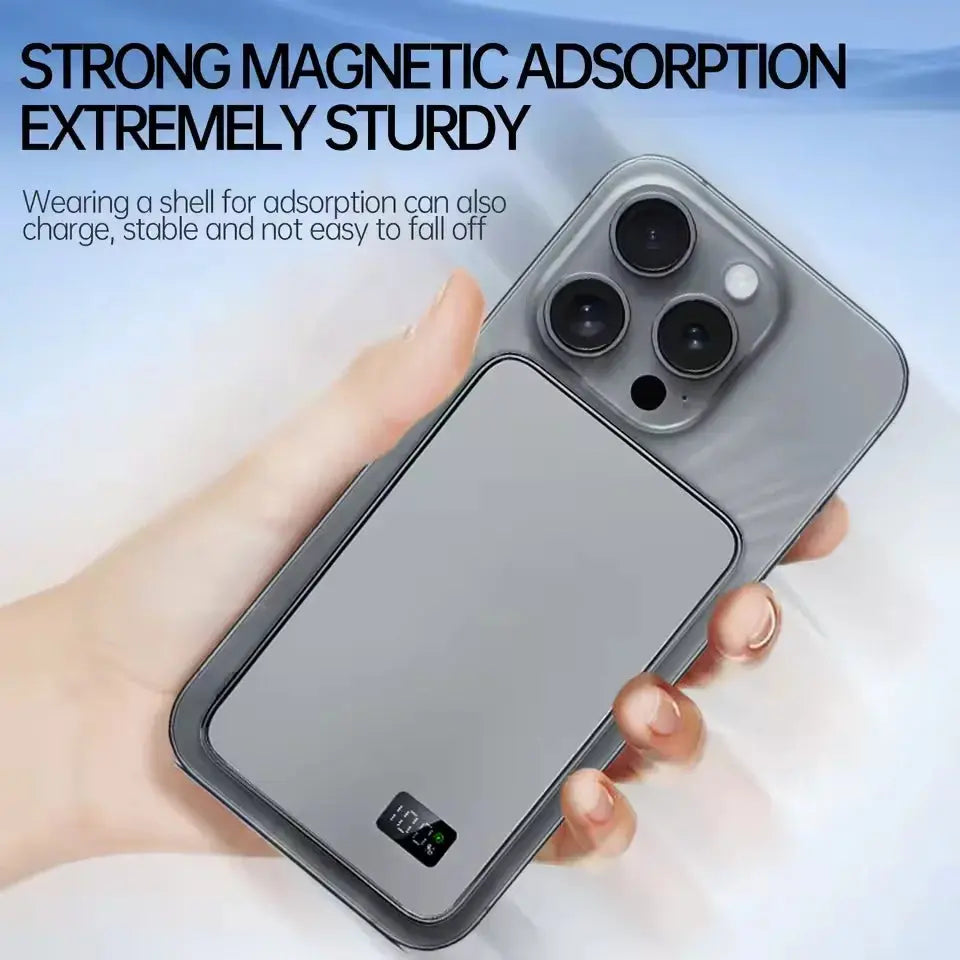10000mah Ultra Thin Power Bank For Magsafe Magnetic Wireless Fast Charging Mac Safe Portable Battery For Iphone Xiaomi Samsung upscaleclicks