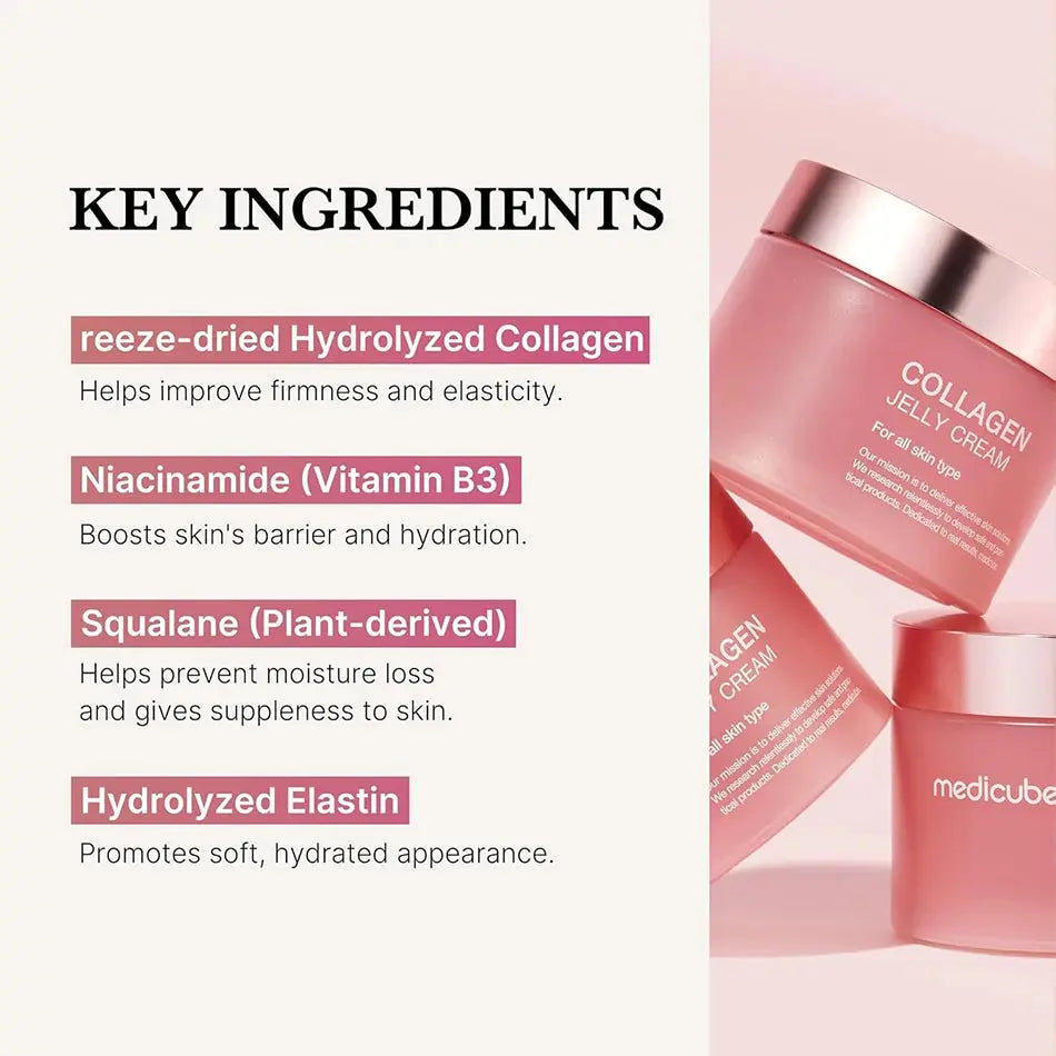 100g Jelly Face Cream Collagen Soft Nourishing Moisturize Face Shrinks Pores Remove Comedones And Face Toner Korean Skin Care upscaleclicks