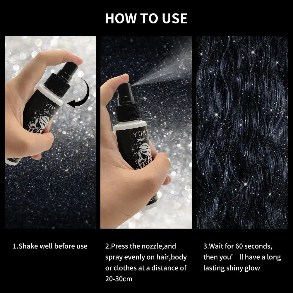 100ml high gloss glitter spray, can be used for body/hair/clothes upscaleclicks