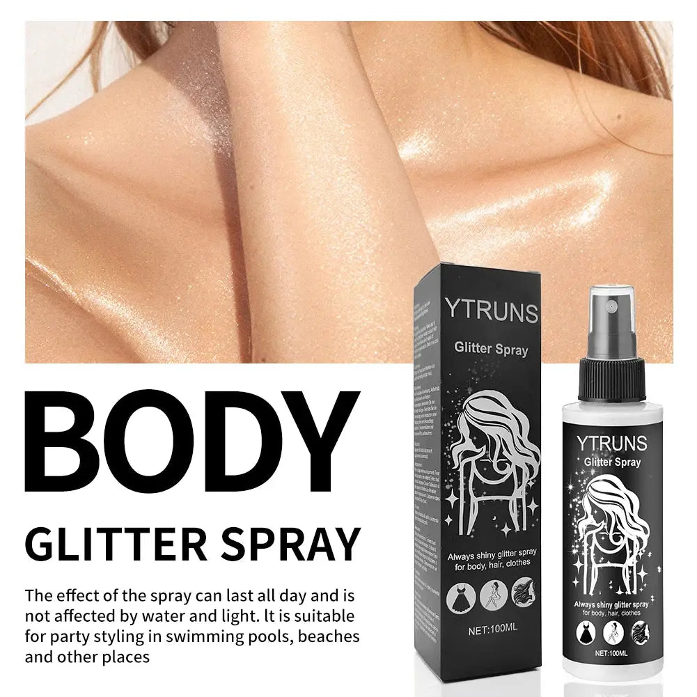 100ml high gloss glitter spray, can be used for body/hair/clothes upscaleclicks