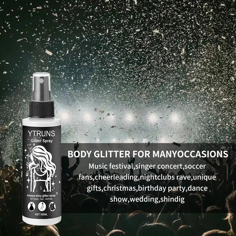 100ml high gloss glitter spray, can be used for body/hair/clothes upscaleclicks