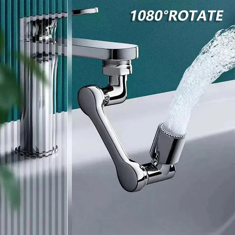 1080° Rotatable Extension Faucet Sprayer Head 2 Spray Modes Universal Bathroom Tap Extend Adapter Aerator upscaleclicks