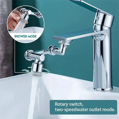 1080° Rotatable Extension Faucet Sprayer Head 2 Spray Modes Universal Bathroom Tap Extend Adapter Aerator upscaleclicks