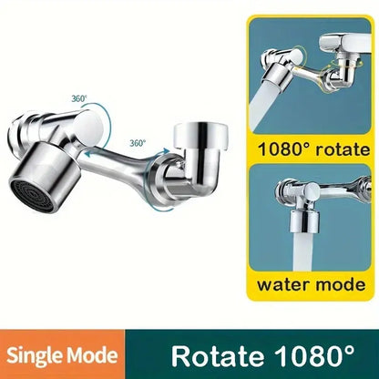 1080° Rotatable Extension Faucet Sprayer Head 2 Spray Modes Universal Bathroom Tap Extend Adapter Aerator upscaleclicks