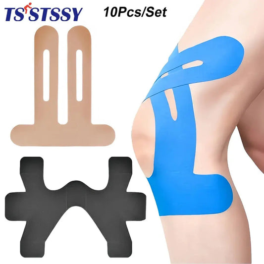 10Pcs Kinesiology Tape for Knee Ankle, Waterproof Elastic Breathable Athletic Tape Support Stability for Running, Hiking, Riding upscaleclicks