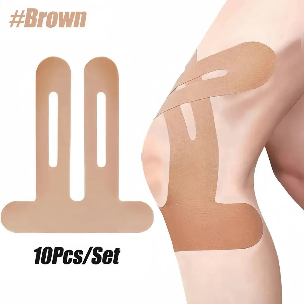 10Pcs Kinesiology Tape for Knee Ankle, Waterproof Elastic Breathable Athletic Tape Support Stability for Running, Hiking, Riding upscaleclicks