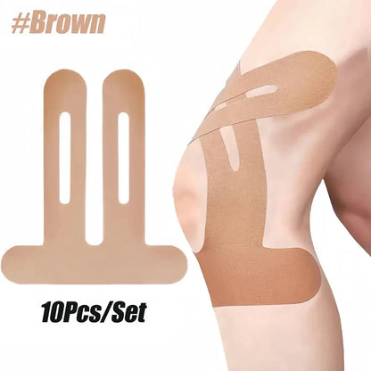 10Pcs Kinesiology Tape for Knee Ankle, Waterproof Elastic Breathable Athletic Tape Support Stability for Running, Hiking, Riding upscaleclicks