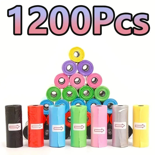 120 Rolls Dog Poop Bag Outdoor Cleaning Poop Bag Outdoor Clean Pets Supplies for Dog 15Bags/Roll Refill Garbage Bag Pet Supplies upscaleclicks