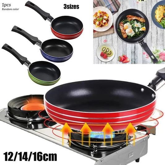 12cm/14cm/16cm Mini Frying Pan Non-Stick Steel Frypan Pot Saucepan For Cookware Kitchen Cookware Fry Eggs Tools Frying Pan upscaleclicks
