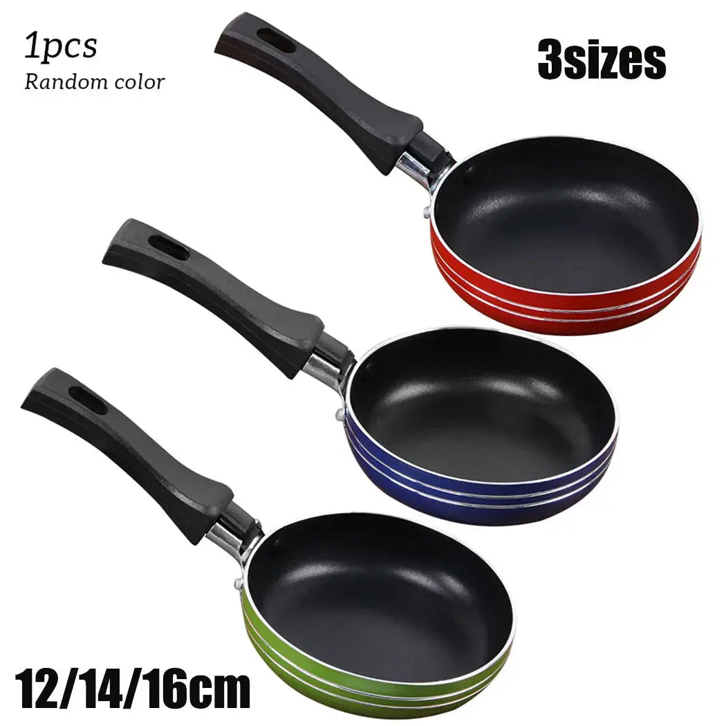 12cm/14cm/16cm Mini Frying Pan Non-Stick Steel Frypan Pot Saucepan For Cookware Kitchen Cookware Fry Eggs Tools Frying Pan upscaleclicks