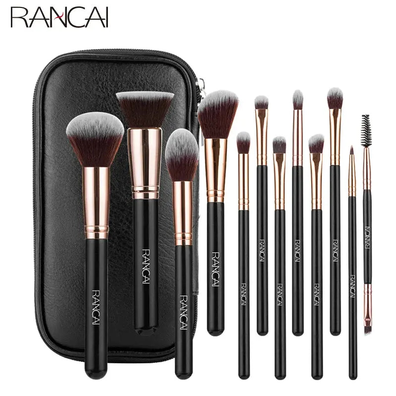 12pcs Makeup brushes set Professional High Quality Synthetic Hair Foundation Powder Contour Eyeshadow Make up Brush upscaleclicks