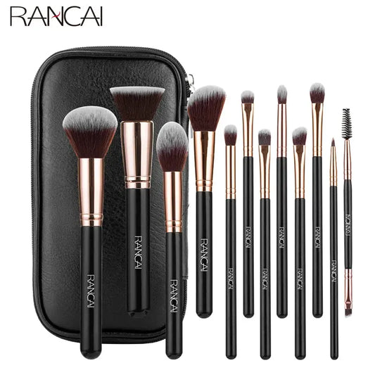 12pcs Makeup brushes set Professional High Quality Synthetic Hair Foundation Powder Contour Eyeshadow Make up Brush upscaleclicks