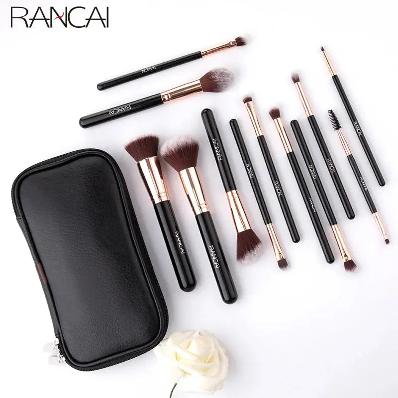 12pcs Makeup brushes set Professional High Quality Synthetic Hair Foundation Powder Contour Eyeshadow Make up Brush upscaleclicks