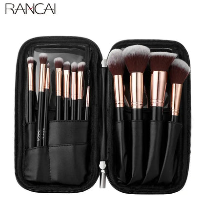 12pcs Makeup brushes set Professional High Quality Synthetic Hair Foundation Powder Contour Eyeshadow Make up Brush upscaleclicks