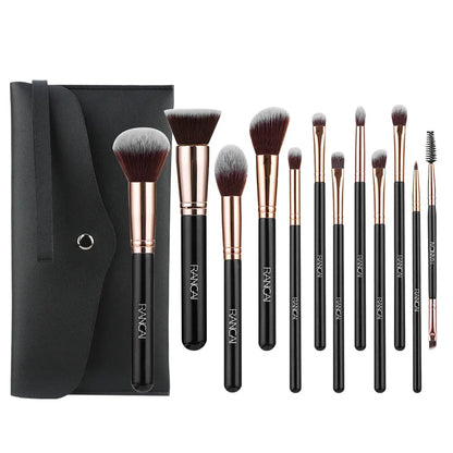 12pcs Makeup brushes set Professional High Quality Synthetic Hair Foundation Powder Contour Eyeshadow Make up Brush upscaleclicks