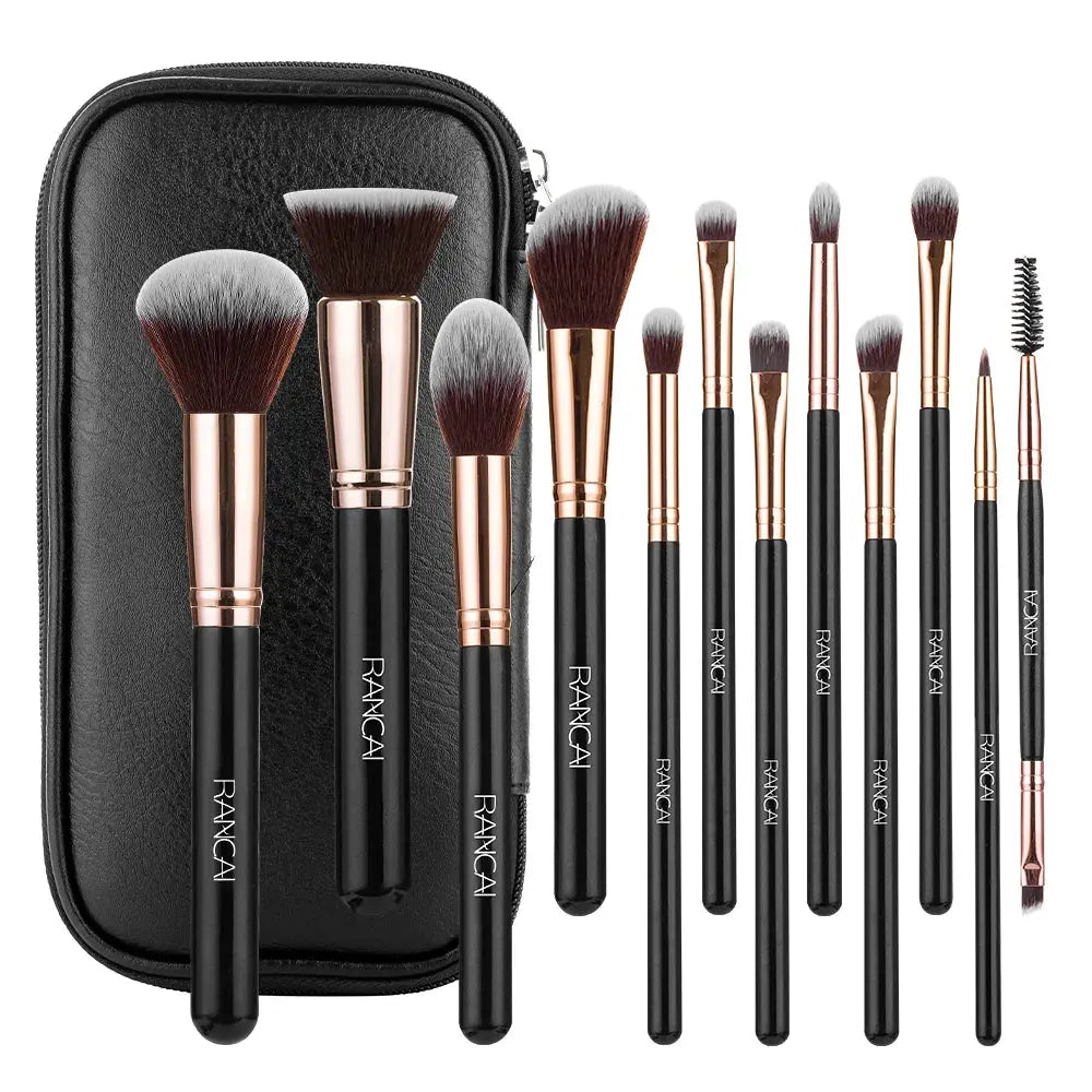 12pcs Makeup brushes set Professional High Quality Synthetic Hair Foundation Powder Contour Eyeshadow Make up Brush upscaleclicks