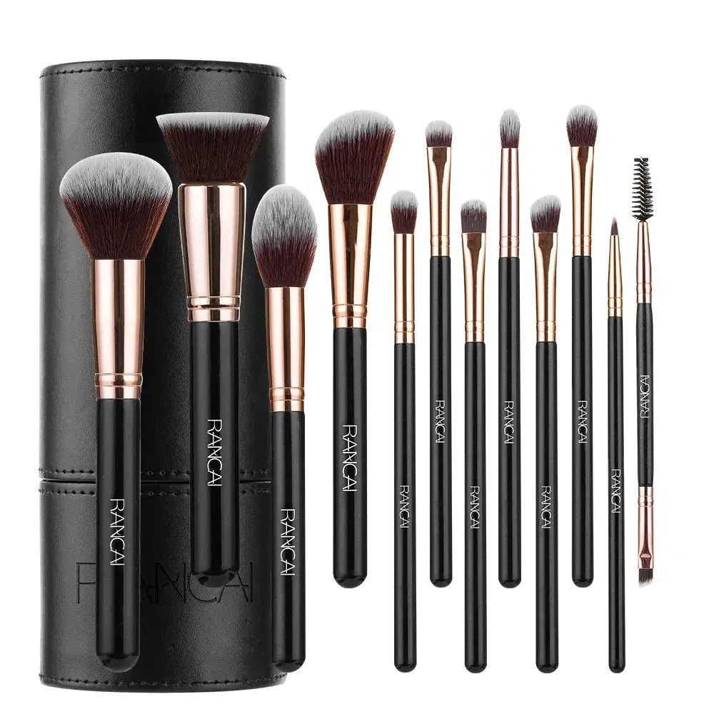 12pcs Makeup brushes set Professional High Quality Synthetic Hair Foundation Powder Contour Eyeshadow Make up Brush upscaleclicks