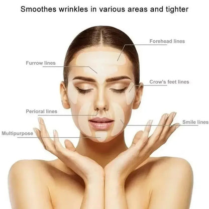 16-Piece Set Anti-Wrinkle Stickers Women Reusable Silicone Removal Sticker Face Forehead Neck Pad Aging Skin Lifting Care Patch