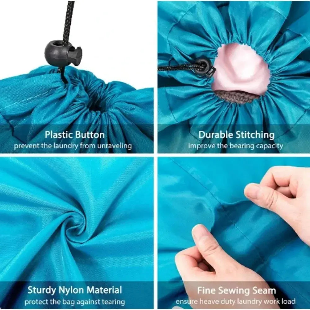 1PC Smile Shape Nylon Laundry Bag Wash Me Travel Storage Pouch Machine Washable Dirty Clothes Organizer Wash Drawstring Bag upscaleclicks