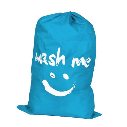 1PC Smile Shape Nylon Laundry Bag Wash Me Travel Storage Pouch Machine Washable Dirty Clothes Organizer Wash Drawstring Bag upscaleclicks