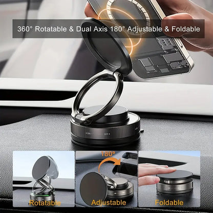 1pc Car Magnetic Phone Holder Adsorption Bracket Adjustable Rotating Double Side Suction Mobile Phone Mount Universal Cell Phone Stand upscaleclicks