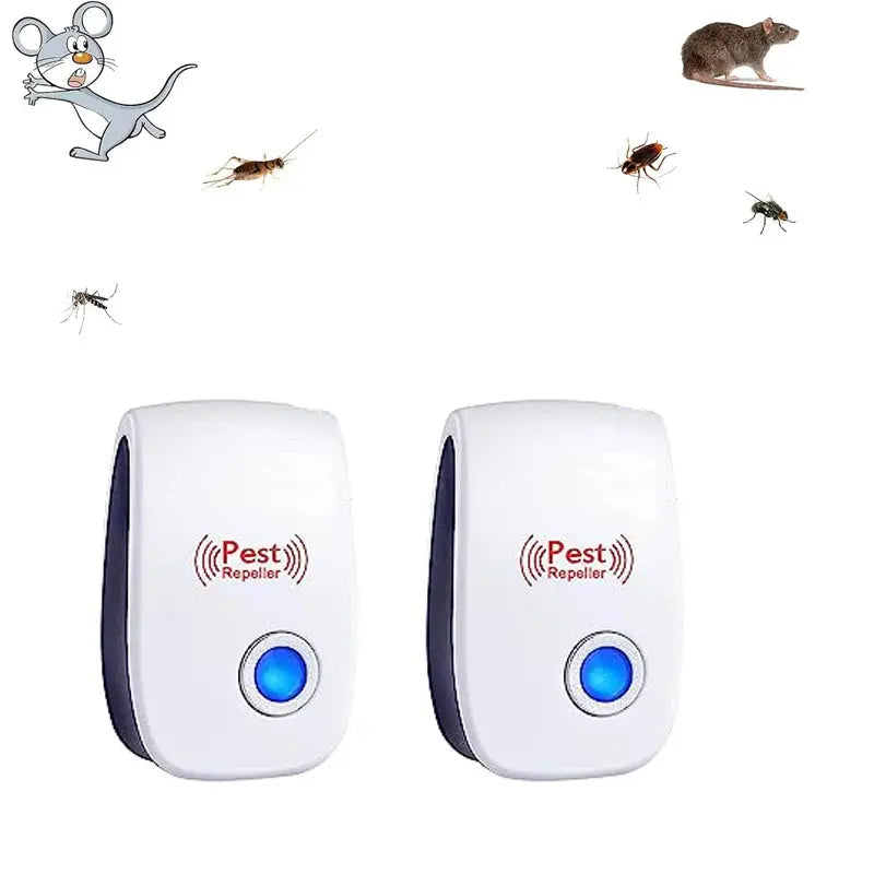 2-8PCS Plug Electric Ultrasonic Pest Repeller Anti Mosquito Rodent Control Indoor Bug Cockroach Insect Killer Zapper Repellent upscaleclicks