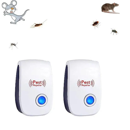 2-8PCS Plug Electric Ultrasonic Pest Repeller Anti Mosquito Rodent Control Indoor Bug Cockroach Insect Killer Zapper Repellent upscaleclicks