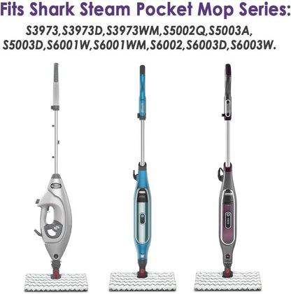 2 Pack of Steam Mop Pad for Shark Genius Lift-Away Pro S5003D S5002Q S5003A S6001W S6001WM S6002 S6002C S6003D S6003 S3973 S3973D S3973WM, Washable Reusable Replacement Mop Head by