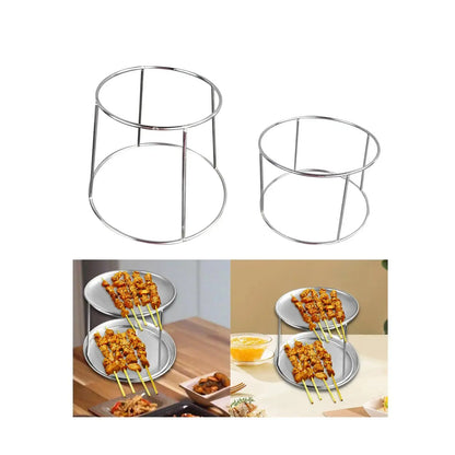 2 Tier Food Serving Riser Tray Riser Lightweight Stand Multipurpose Seafood Tray Rack for Snack Pizza Dessert Cupcake Cafe upscaleclicks
