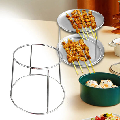 2 Tier Food Serving Riser Tray Riser Lightweight Stand Multipurpose Seafood Tray Rack for Snack Pizza Dessert Cupcake Cafe upscaleclicks