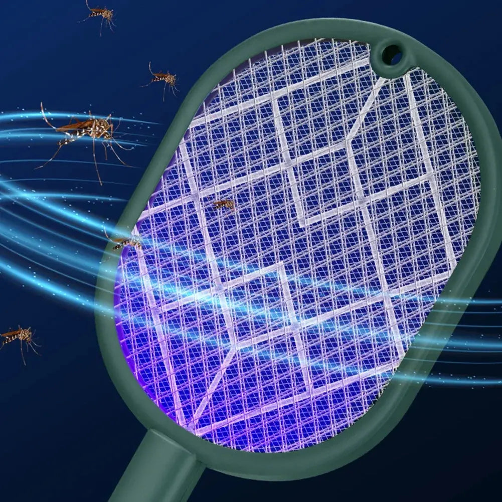 2-in-1 Electric Insect Racket Swatter Zapper 4000V USB Rechargeable Summer Mosquito Swatter Kill Fly Bug Zapper Mosquito Racket upscaleclicks