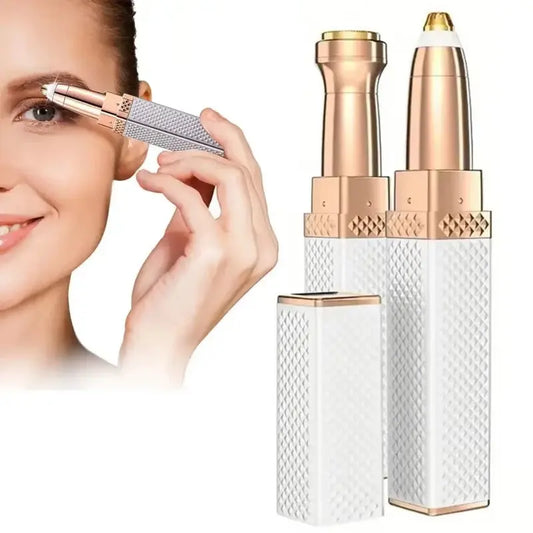2 in 1 Multifunctional Lipstick Shaver with LED Light Armpit Hair Leg Hair Shaver Electric Eyebrow Shaver Women's Hair Remover upscaleclicks