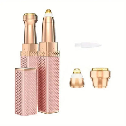 2 in 1 Multifunctional Lipstick Shaver with LED Light Armpit Hair Leg Hair Shaver Electric Eyebrow Shaver Women's Hair Remover upscaleclicks