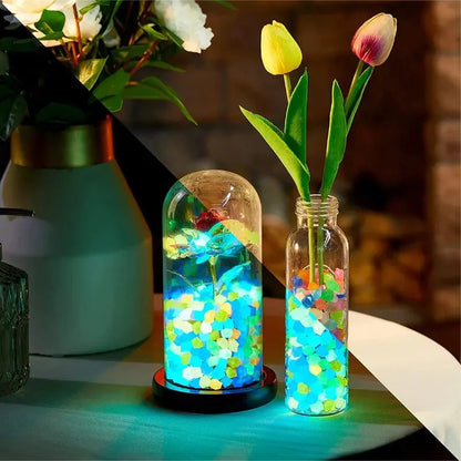 200PCS Diamond Luminous Stones Glowing Garden Decor Shiny Pebble Stone Aquarium Fish Tank Supplies Fairy Gravel Rocks Home Path upscaleclicks