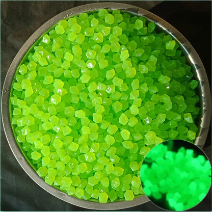 200PCS Diamond Luminous Stones Glowing Garden Decor Shiny Pebble Stone Aquarium Fish Tank Supplies Fairy Gravel Rocks Home Path upscaleclicks