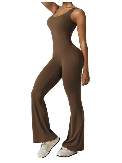 2025 Summer New Women's Slim Hip Lift Backless Bodysuit Sexy Hottie Pullover Bodysuit Sports Yoga Wear upscaleclicks